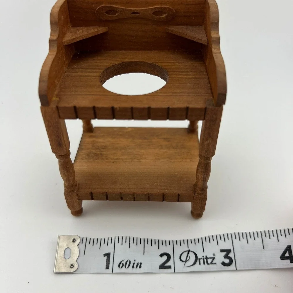 Vintage Dollhouse Miniature Wooden Wash Stand Chamber Pot Table‎ Reeve 1972